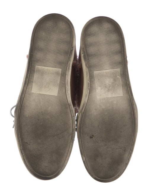 Giuseppe Zanotti Satin Colorblock Pattern Wedge Sneakers