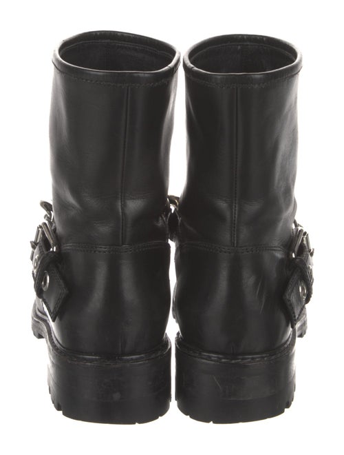 Giuseppe Zanotti Leather Chain-Link Accents Moto Boots