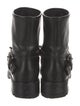 Giuseppe Zanotti Leather Chain-Link Accents Moto Boots