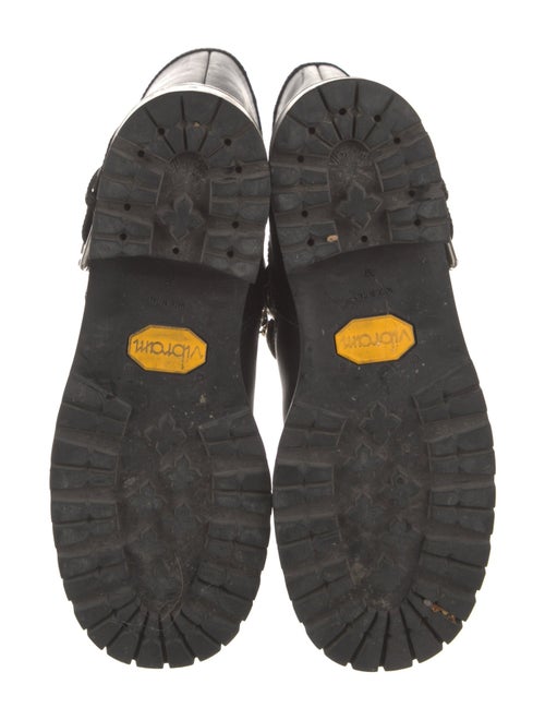 Giuseppe Zanotti Leather Chain-Link Accents Moto Boots