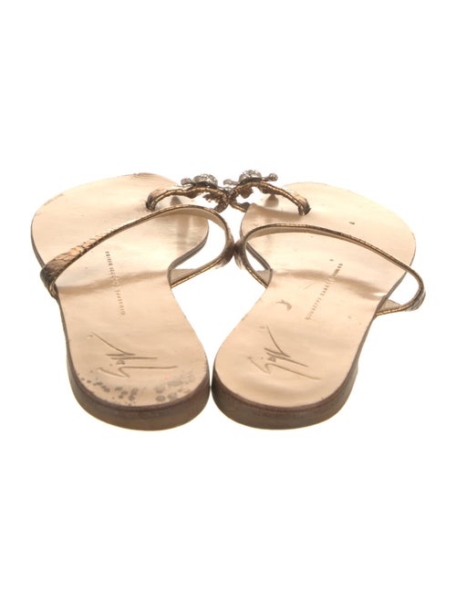 Giuseppe Zanotti Leather Animal Print Slides