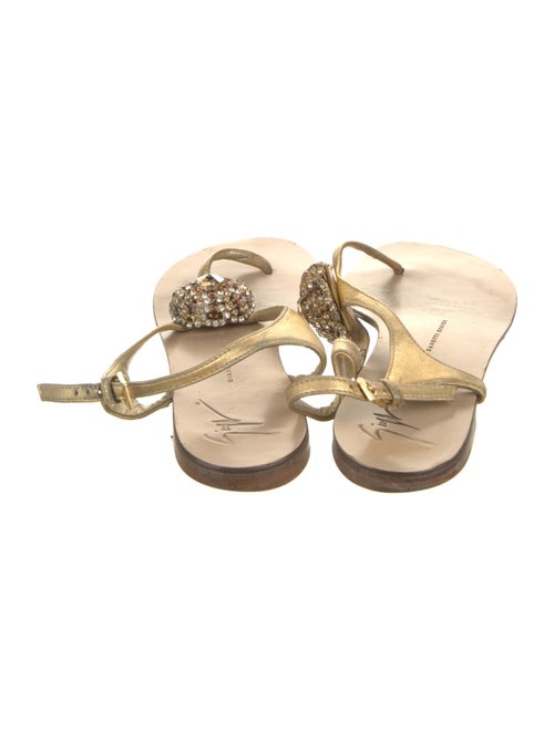 Giuseppe Zanotti Leather Animal Print Slingback Sandals