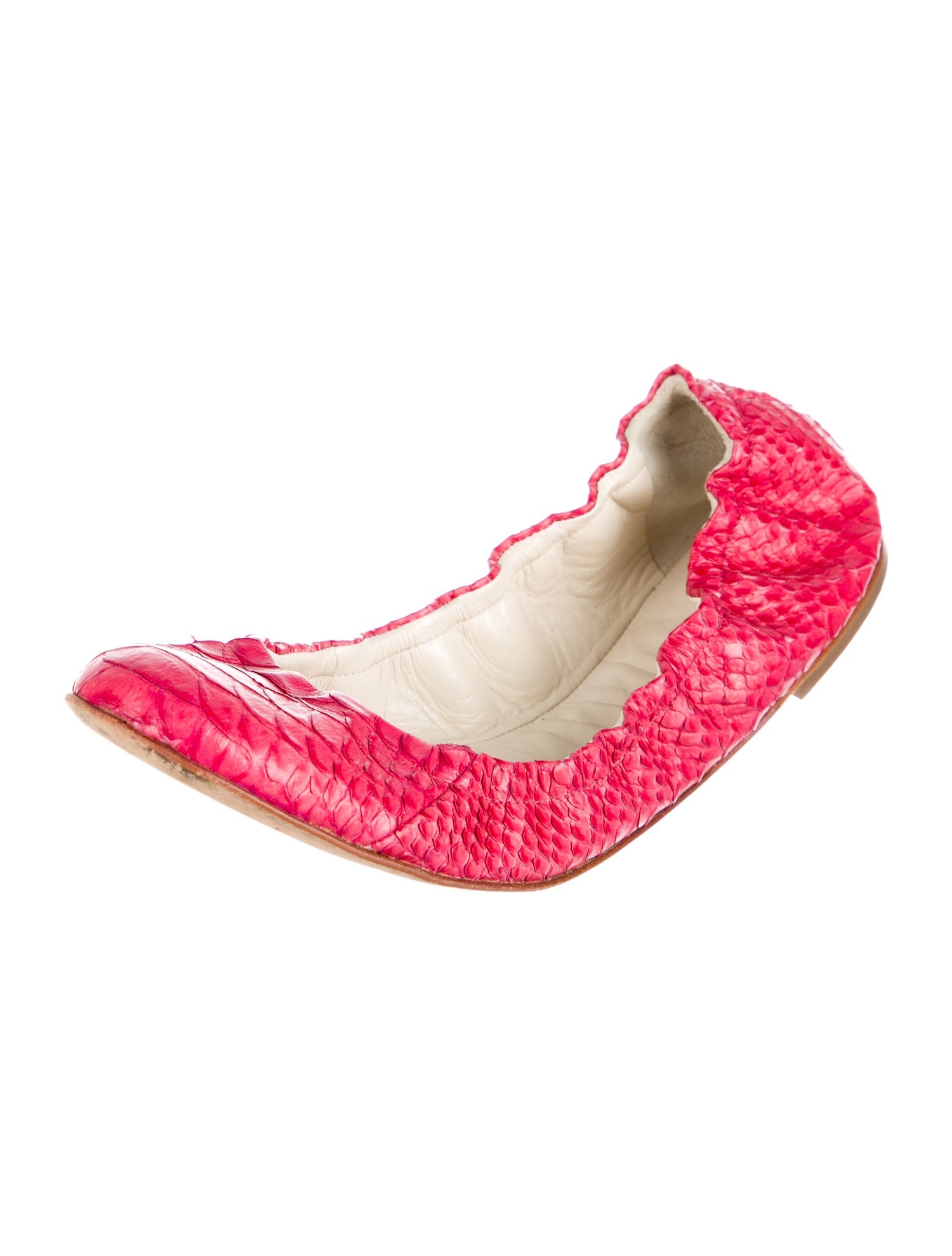 Giuseppe Zanotti Snakeskin Animal Print Ballet Flats