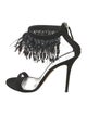 Giuseppe Zanotti Suede Crystal Embellishments Sandals