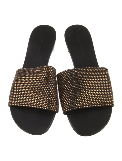 Giuseppe Zanotti Crystal Striped Slides