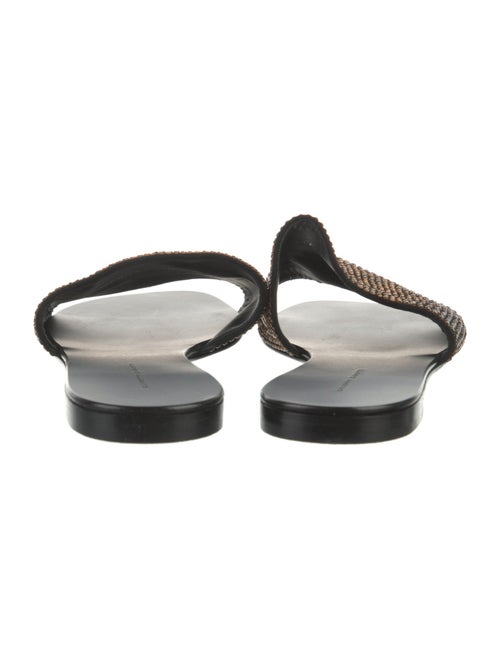 Giuseppe Zanotti Crystal Striped Slides