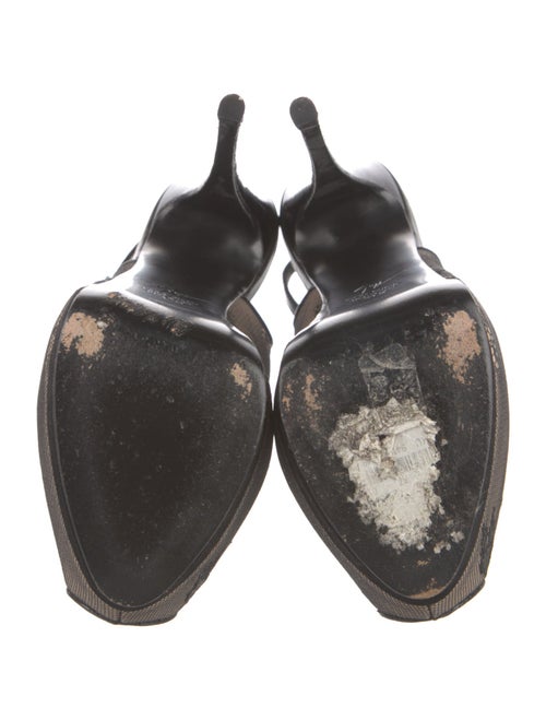 Giuseppe Zanotti Lace Printed Slingback Pumps