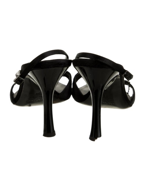 Giuseppe Zanotti Satin Crystal Embellishments Slingback Sandals