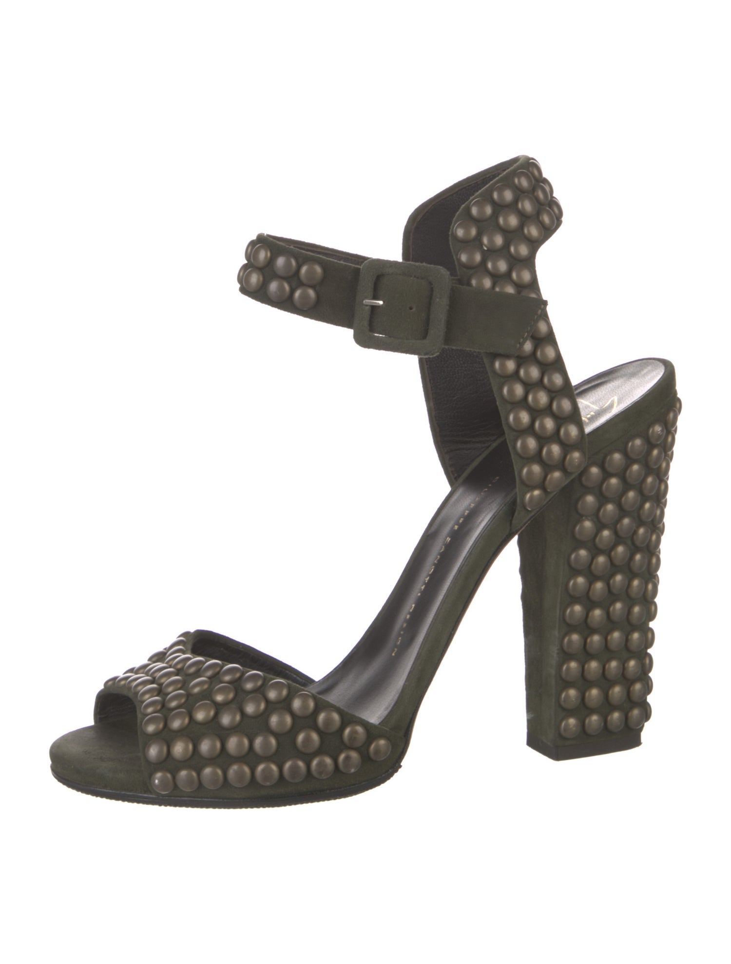 Giuseppe Zanotti Suede Studded Accents Sandals