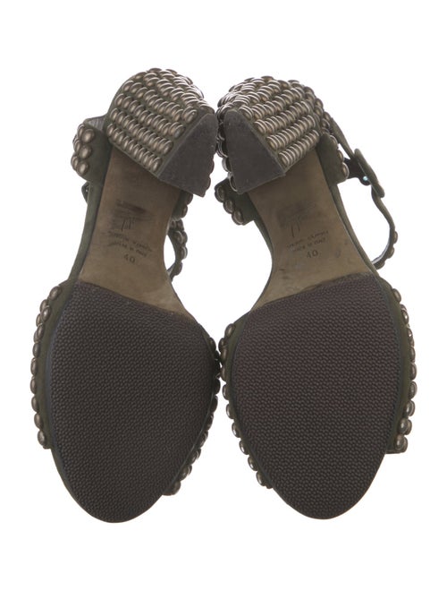 Giuseppe Zanotti Suede Studded Accents Sandals
