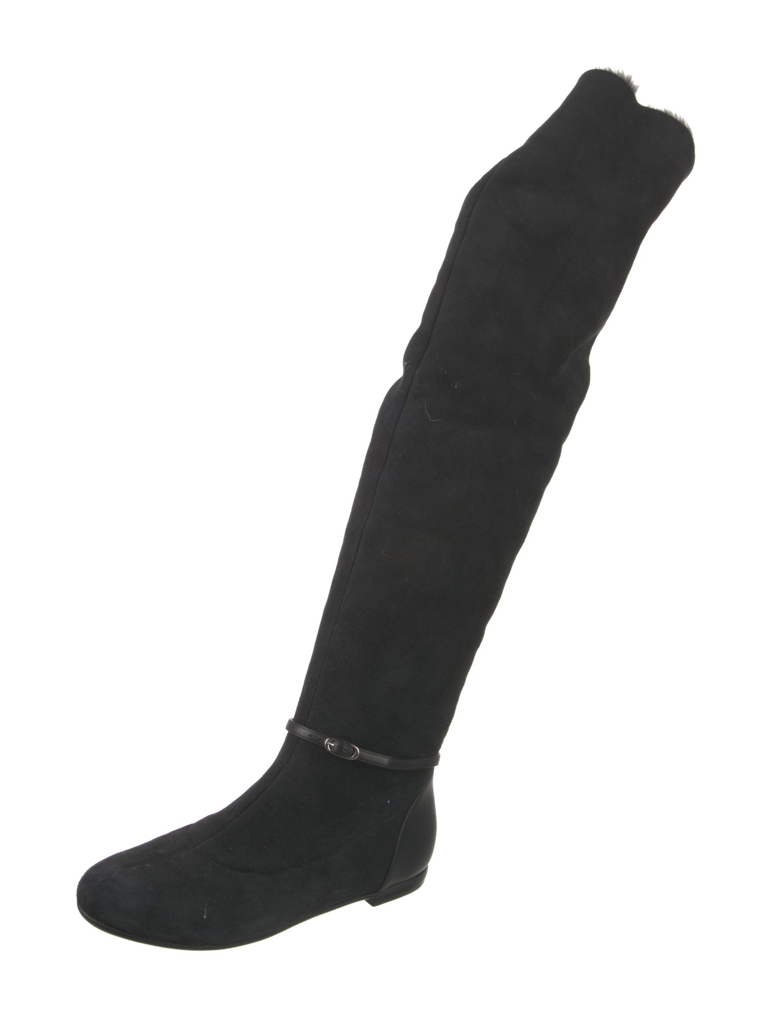 Giuseppe Zanotti Suede Fur Trim Boots