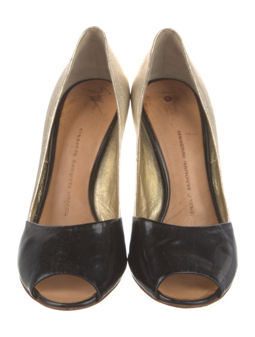 Giuseppe Zanotti Leather Colorblock Pattern Pumps