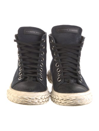 Giuseppe Zanotti Canvas Lace-Up Boots