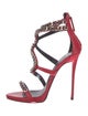 Giuseppe Zanotti Leather Chain-Link Accents Sandals