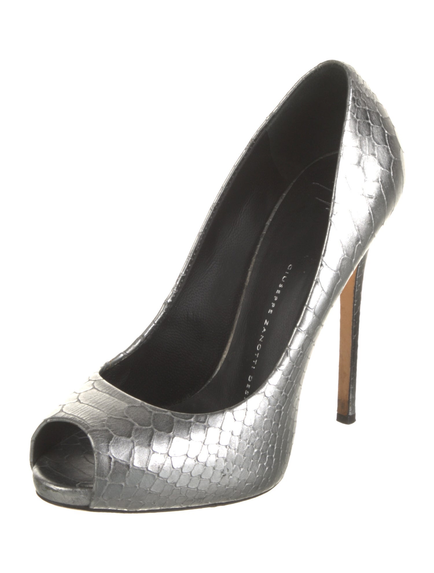 Giuseppe Zanotti Embossed Leather Animal Print Pumps
