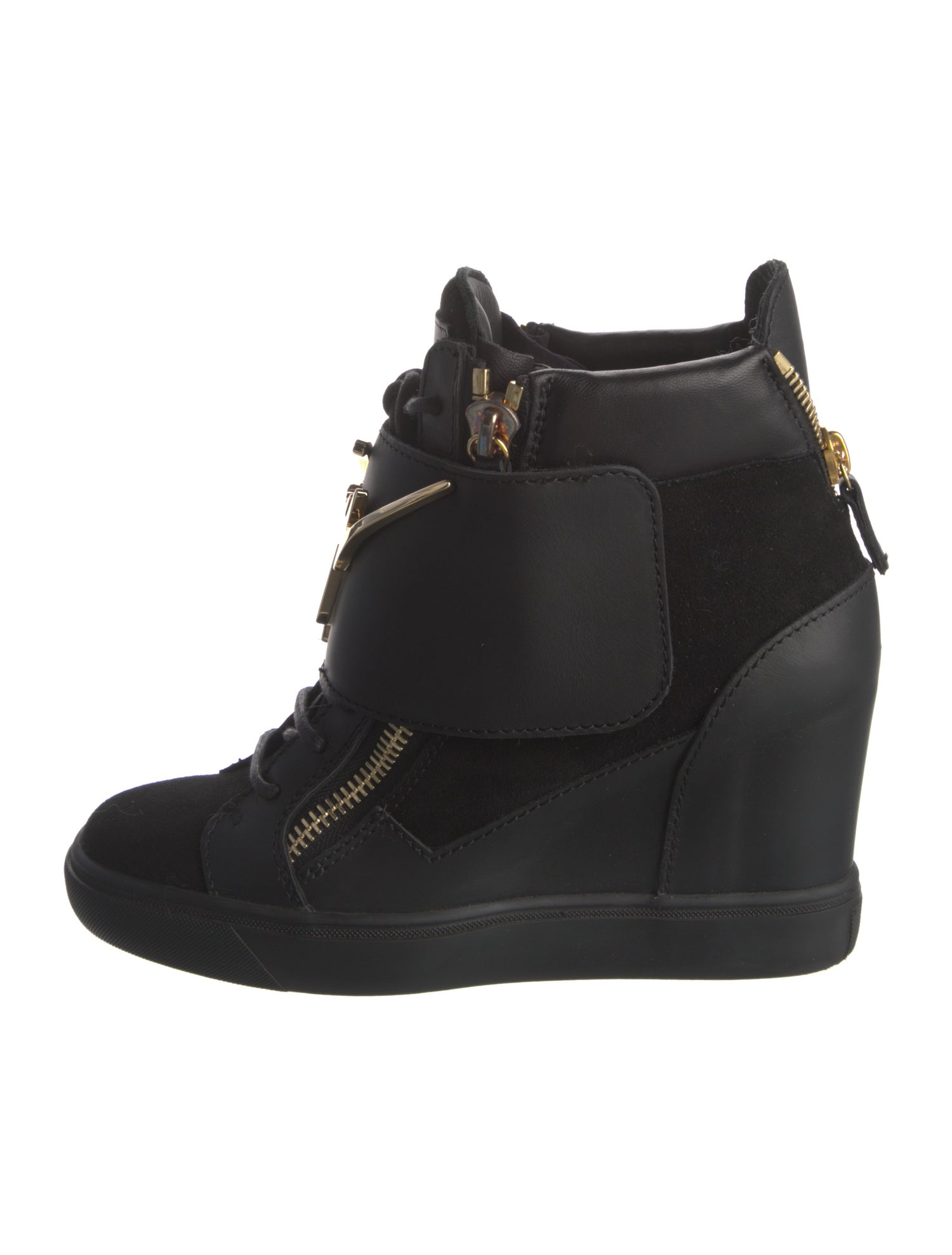 Giuseppe Zanotti Leather Wedge Sneakers