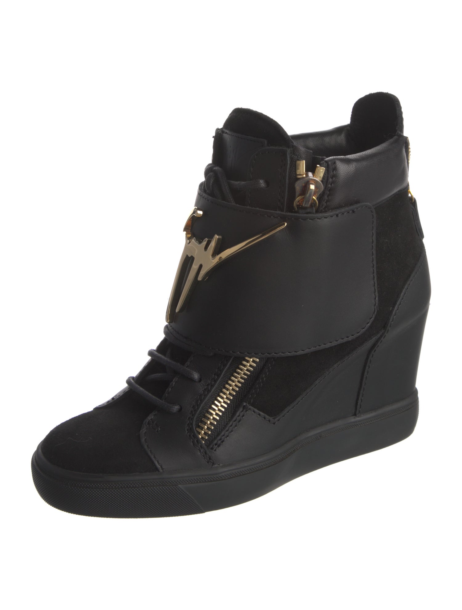 Giuseppe Zanotti Leather Wedge Sneakers