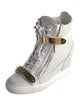 Giuseppe Zanotti Embossed Leather Animal Print Wedge Sneakers