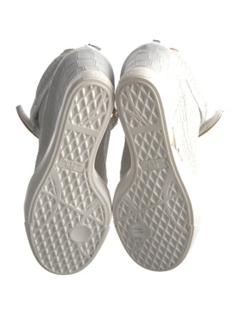 Giuseppe Zanotti Embossed Leather Animal Print Wedge Sneakers