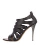 Giuseppe Zanotti Leather Cutout Accent Gladiator Sandals
