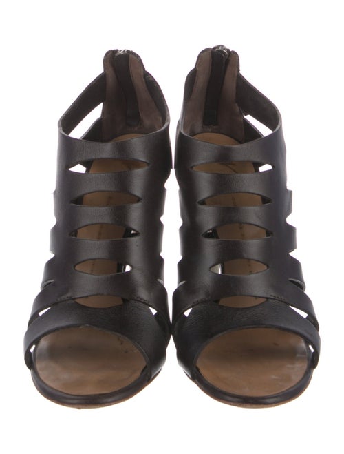 Giuseppe Zanotti Leather Cutout Accent Gladiator Sandals