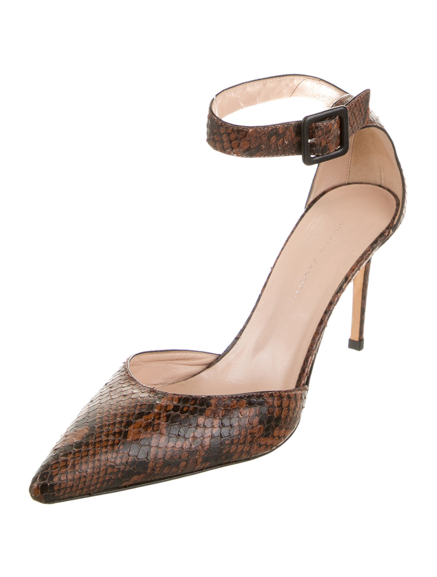 Giuseppe Zanotti Snakeskin Animal Print D'Orsay Pumps