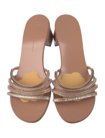Giuseppe Zanotti Leather Slides