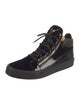 Giuseppe Zanotti Patent Leather Leather Trim Embellishment Lace-Up Boots