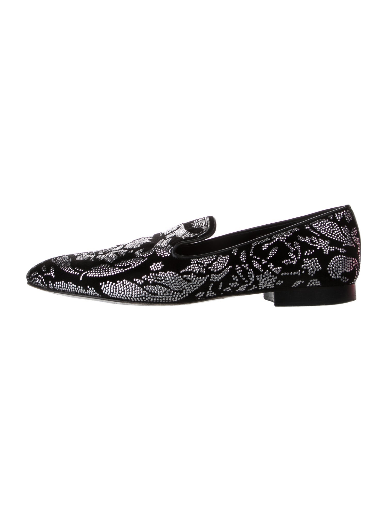 Versace Velvet Patterned Loafers