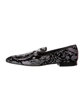 Versace Velvet Patterned Loafers