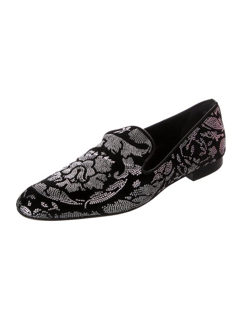 Versace Velvet Patterned Loafers
