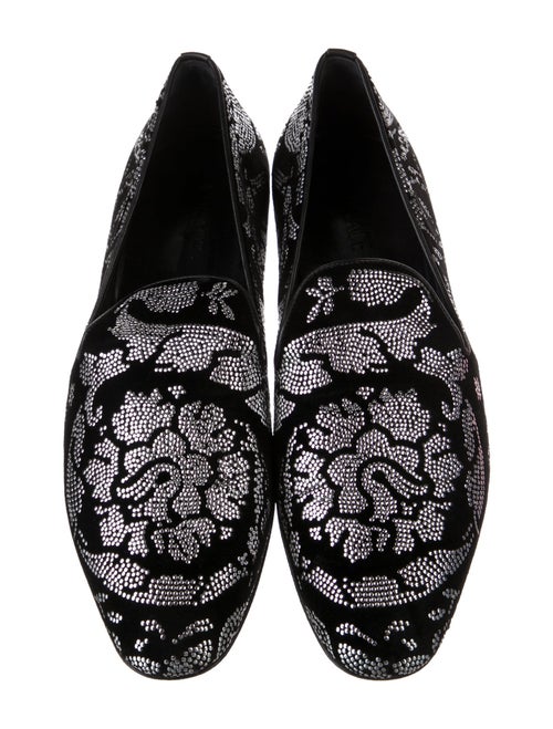 Versace Velvet Patterned Loafers