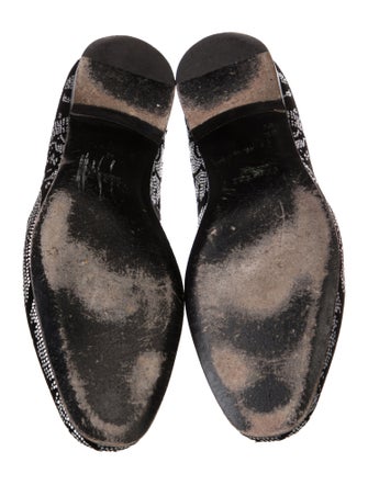 Versace Velvet Patterned Loafers