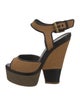 Giuseppe Zanotti Canvas Leather Trim Embellishment Sandals