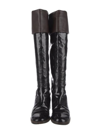 Giuseppe Zanotti Patent Leather Riding Boots