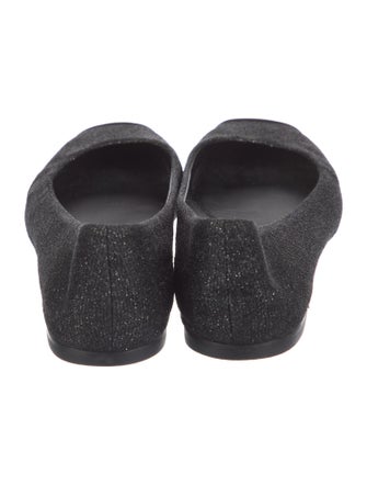 Giuseppe Zanotti Leather Glitter Accents Flats