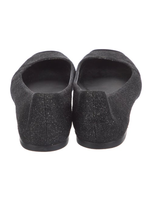 Giuseppe Zanotti Leather Glitter Accents Flats