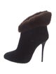 Giuseppe Zanotti Suede Fur Trim Boots