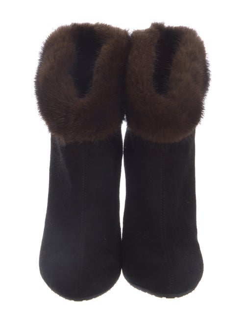 Giuseppe Zanotti Suede Fur Trim Boots