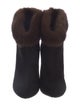 Giuseppe Zanotti Suede Fur Trim Boots