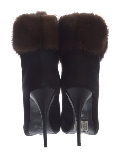 Giuseppe Zanotti Suede Fur Trim Boots