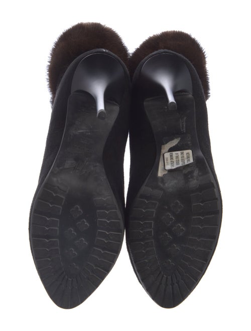 Giuseppe Zanotti Suede Fur Trim Boots