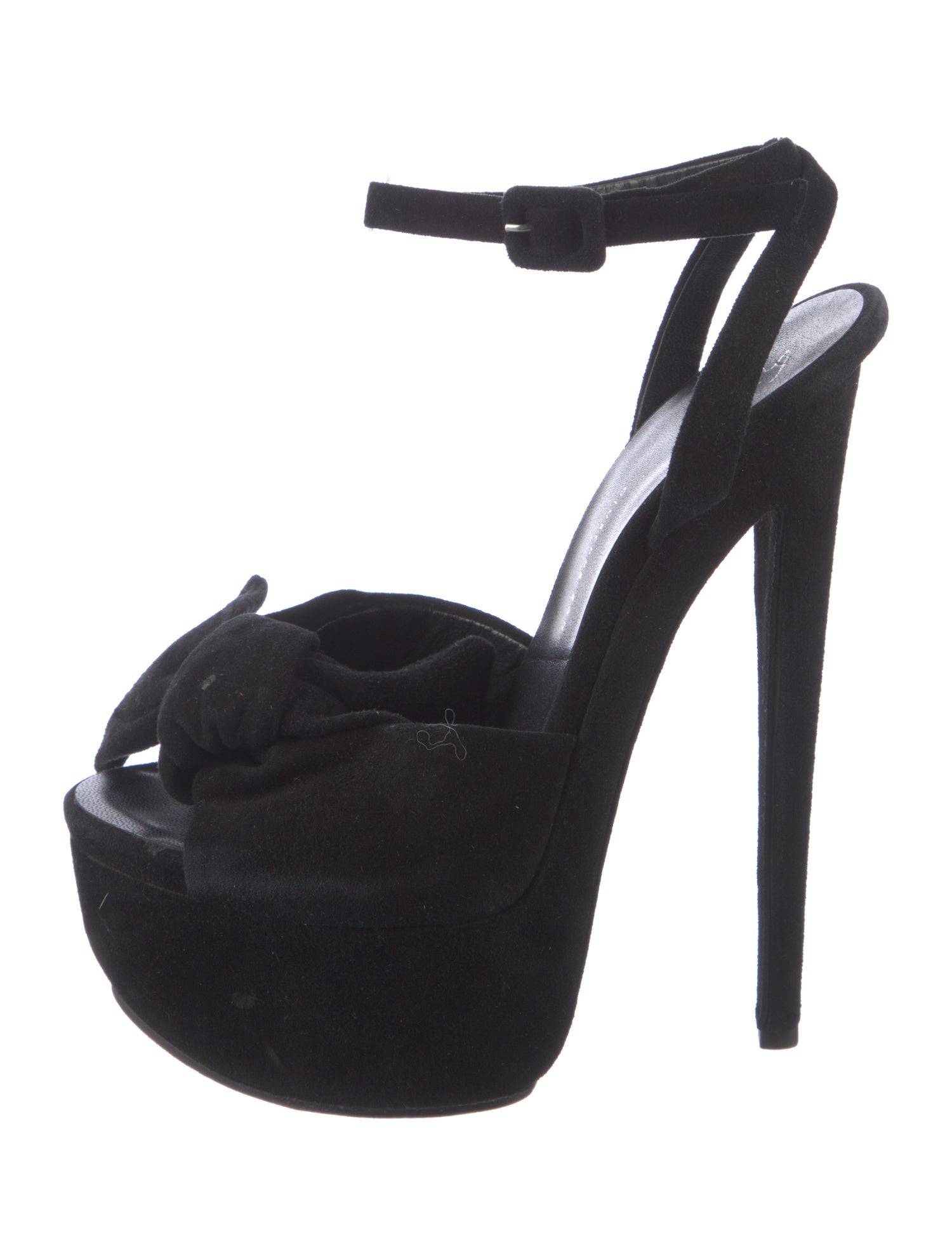 Giuseppe Zanotti Suede Bow Accents Sandals