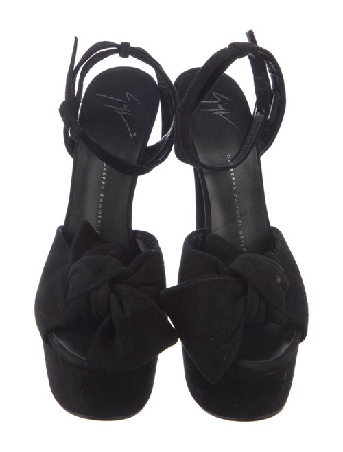 Giuseppe Zanotti Suede Bow Accents Sandals