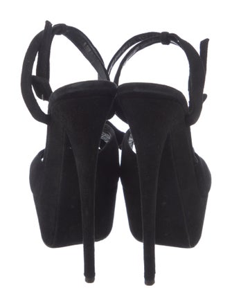 Giuseppe Zanotti Suede Bow Accents Sandals
