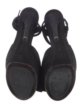 Giuseppe Zanotti Suede Bow Accents Sandals