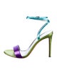 Giuseppe Zanotti Leather Colorblock Pattern Sandals
