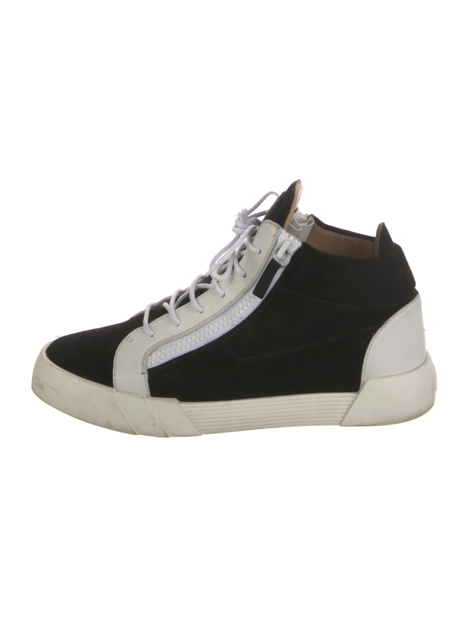 Giuseppe Zanotti Suede Colorblock Pattern Sneakers