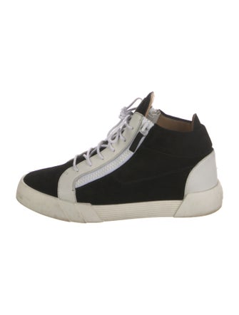 Giuseppe Zanotti Suede Colorblock Pattern Sneakers