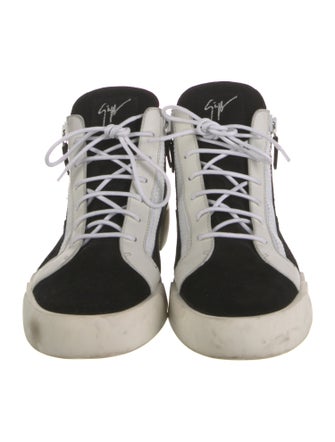 Giuseppe Zanotti Suede Colorblock Pattern Sneakers